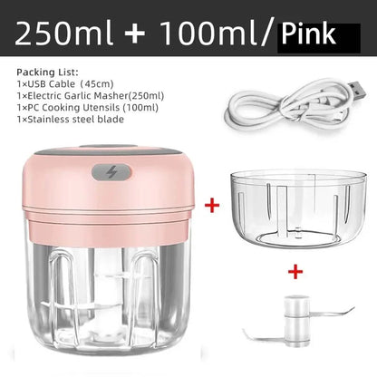 Mini Wireless Electric Garlic Crusher
